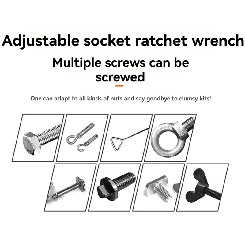 FUTE ประแจวงล้อมัลติฟังก์ชั่นปรับ Universal Key แรงบิด Spanner ท่อประปา Auto Multitool ซ่อมเครื่องมือ