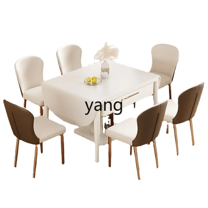 Yjq Mahjong Machine Stone Plate Dining Table Dual-Use Modern Simple Telescopic Folding Multifunctional Full Electric