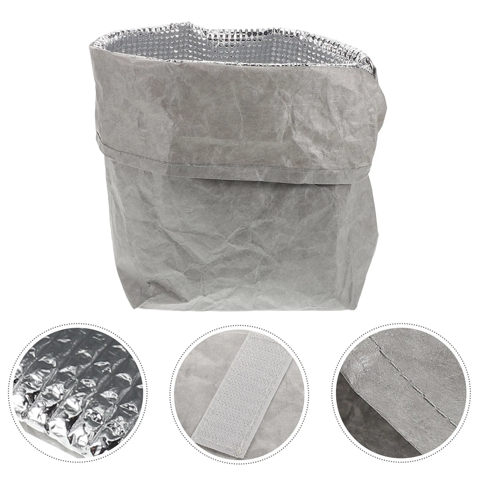 

1pc Aluminum Foil Bento Insulated Lunch Cooler Bag Portable Foldable Thermal Tote For Food Storage Meal Prep Work School Picnic