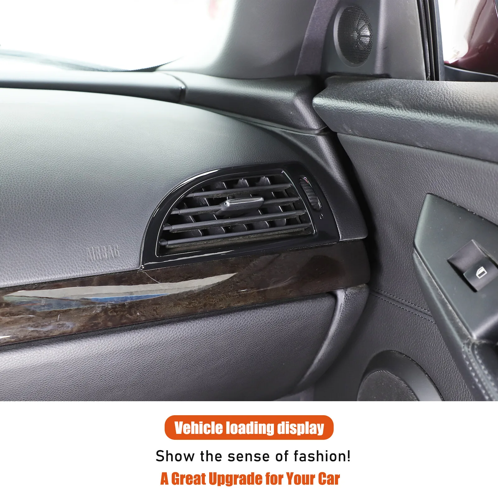 

ABS Carbon Style Car Instrument Side Air Outlet Frame Cover For BMW 6 Series E63 E64 2004-2009 Side Air Condition Vent Trim