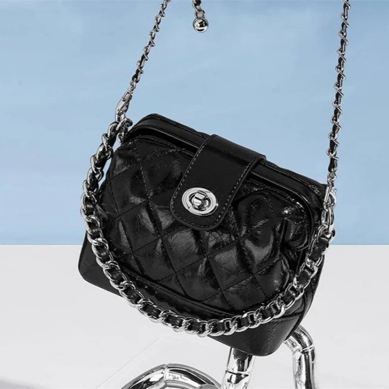 

Шикарная женская сумка через плечо 2024 — винтажные кожаные сумки через плечо с потертой отделкой и антикварной фурнитурой