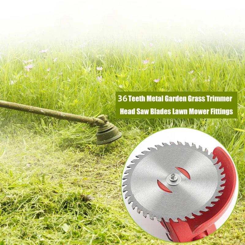 LUSQI 4 Inch 36 Teeth Round Mower Blade Alloy Trimmer Head  Heavy Duty Garden Weed Cutting Tool Accessory