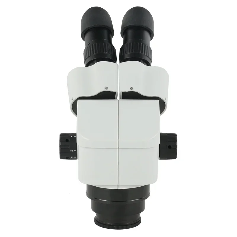 Binocular Microscope Magnification Continuous Zoom 7X-45X Stereo Microscope Head + WF10X/20mm Eyepiece For Phone PCB Soldering