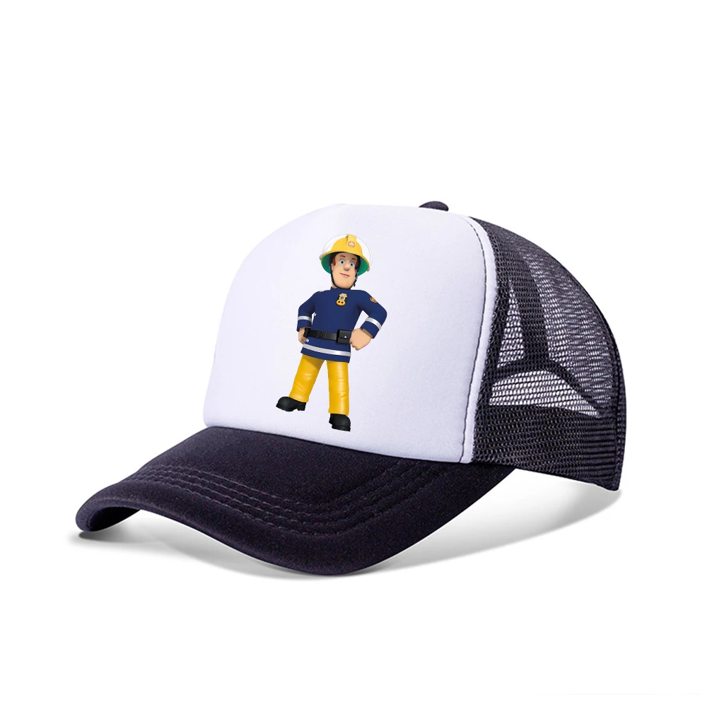 Fireman Sam Baseball Cap Children Cartoon Anime Figure Print Hat Boy Girl Breathable Kid Hat HipHop NetCap Kawaii kids Toy Gift