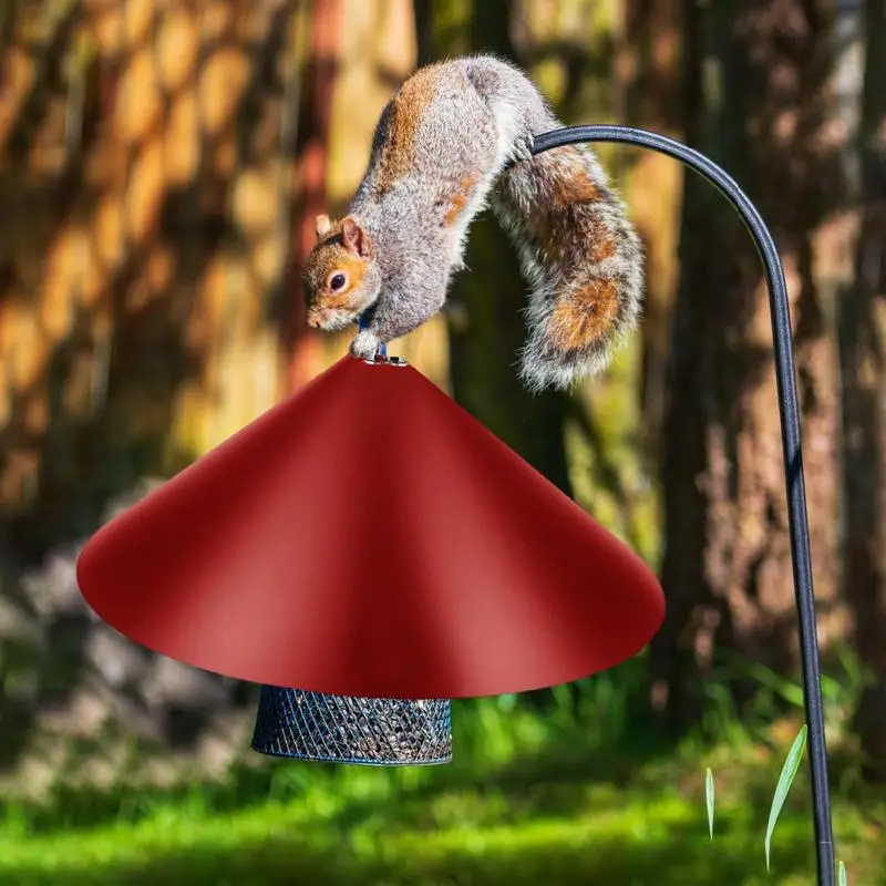 1PC Wrap Around Squirrel Baffle Unique Metal Raccoon Hanging Baffle For Bird Feeders Yard Protect Pole Bird House Guard Animals