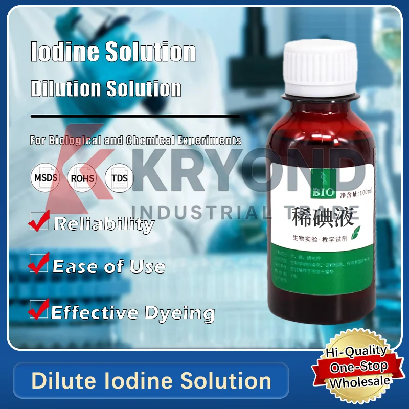 Verdünnen Sie die Jodlösung für biologische Experimente und Zwiebel-Epidermis-Färbeanwendungen. Originalprodukt