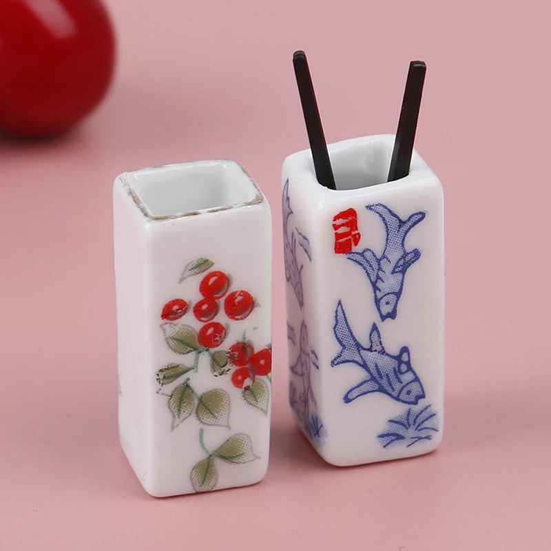 1:12 Dollhouse Miniatures Mini ceramic chopstick holder  Accessories