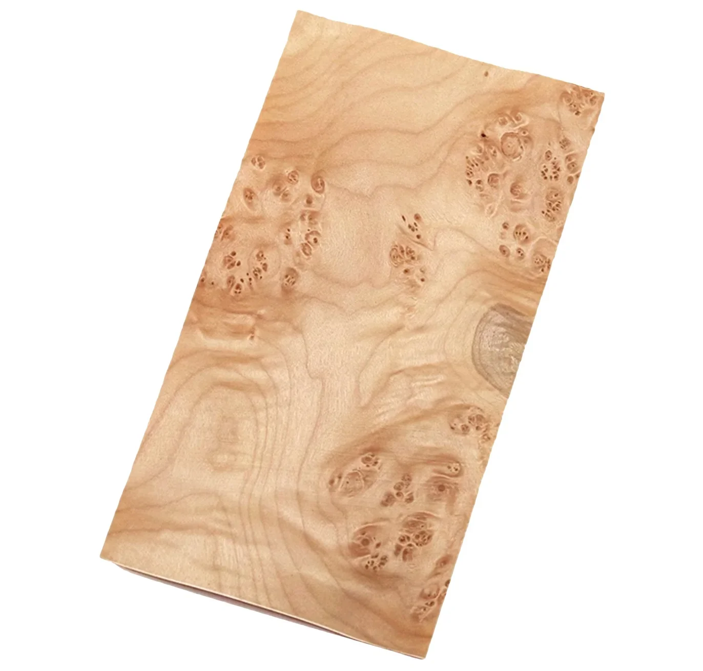 5PCS/LOT  L:200x90x0.5mm Guitar Head Decorative Maple Burl  Wood Veneer Sheets Marquetry Guitar Exotic Wood Veneer