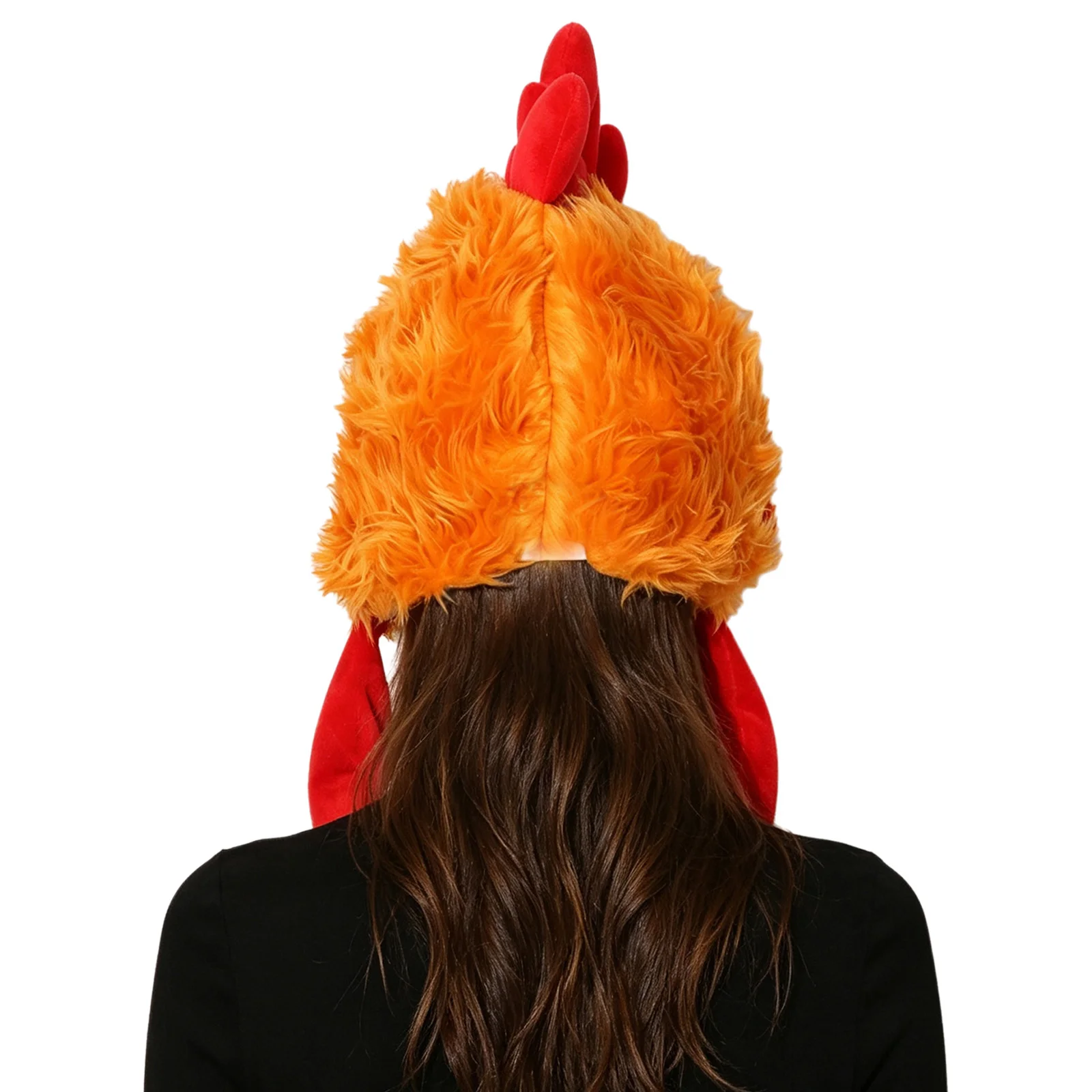 Unisex Women Men Plush Turkey-shaped Hat Headwear Thanksgiving Costume Accessories for Halloween Cosplay Party Stage Performance 4