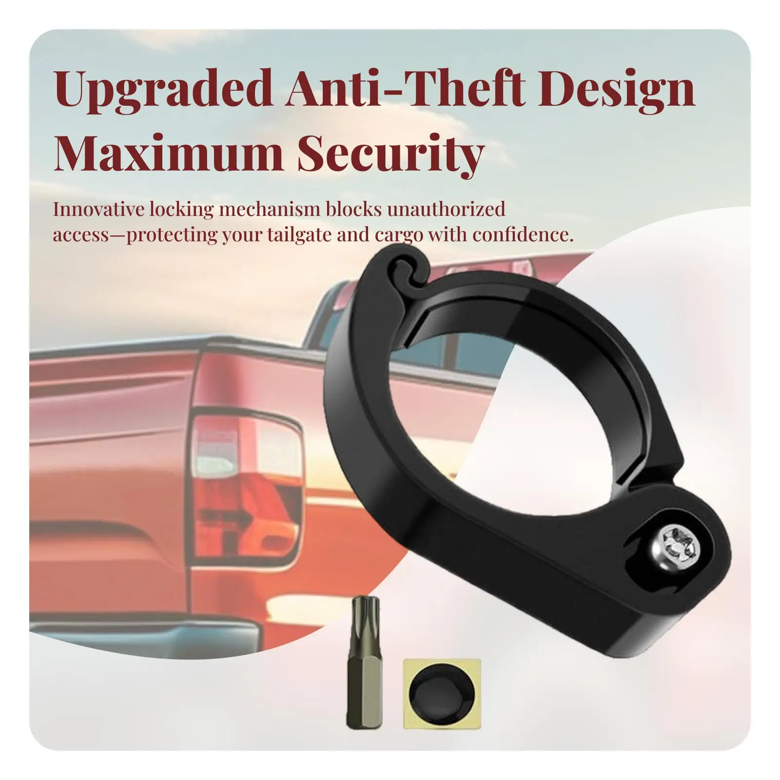 شاحنة الباب الخلفي قفل الملحقات الثقيلة إصلاح أجزاء المهنية سبائك الألومنيوم السيارات لفورد F350 F250 2015-2023 #2