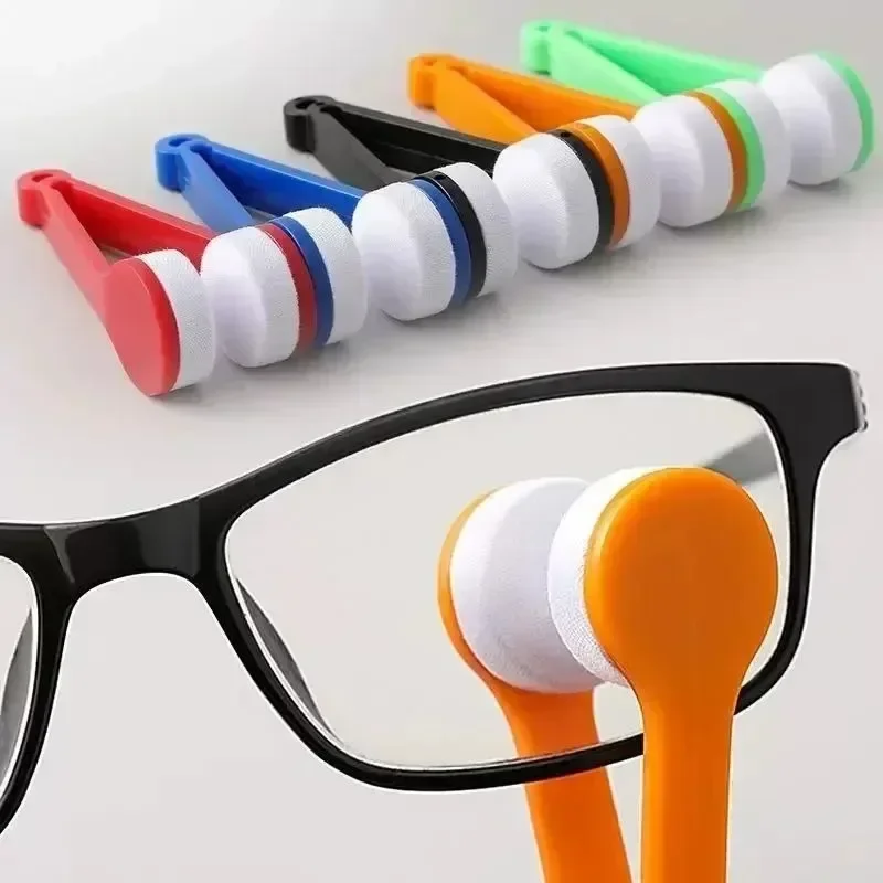 

New Creative Two-side Glasses Brush Soft Microfiber Spectacles Cleaner Glasses Cleaner Rub Eyeglass Cleaning Brush Wiping Tool