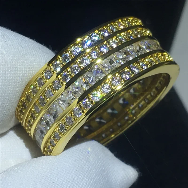 

14K Gold Promise Ring Lab Diamond Engagement Wedding Band Rings for Women Bridal Finger Jewelry