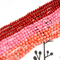 HEJI Natural Dyed Sardine Red Pink Coral 4x5mm 15