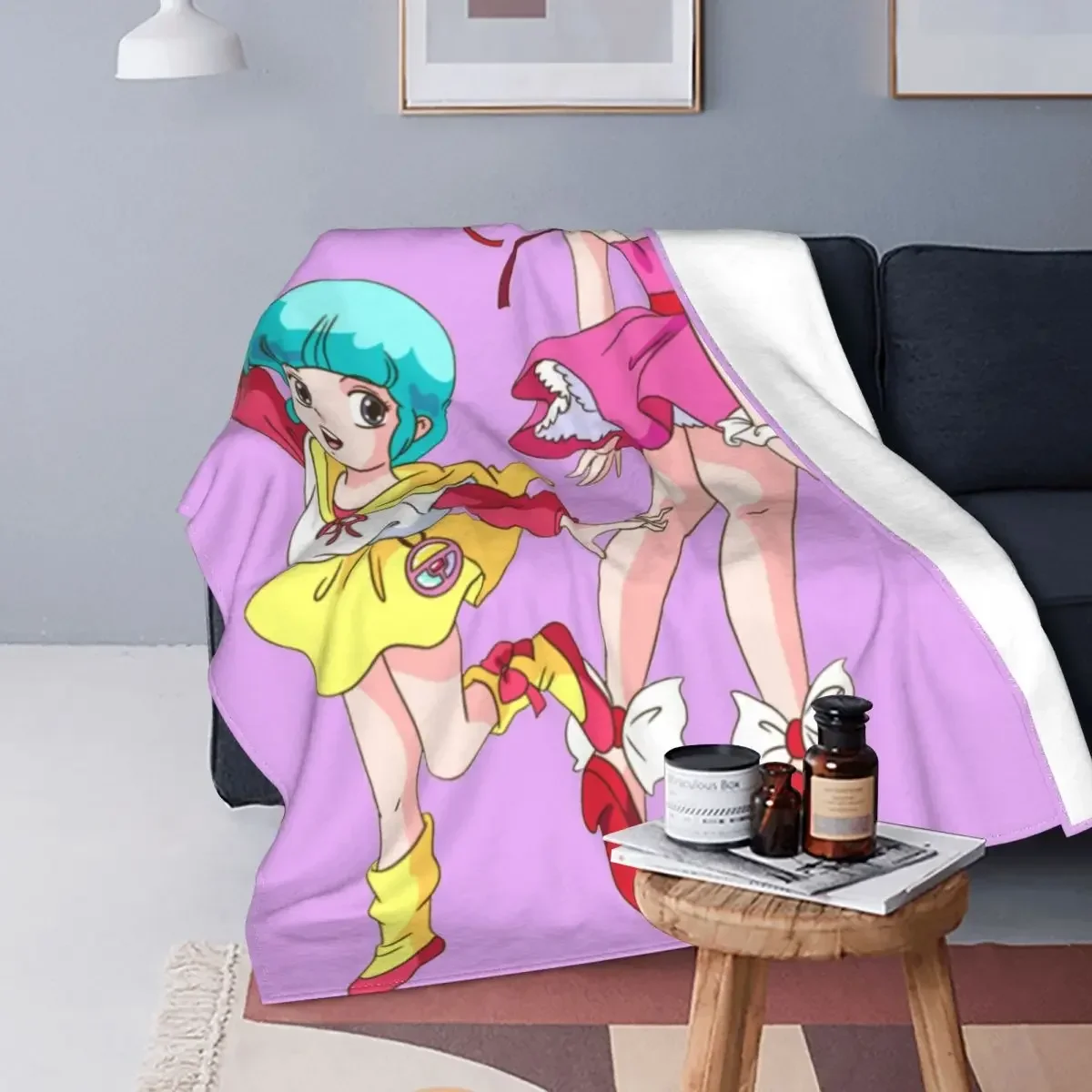 Creamy Mami Universe Magical Angel Cute Kawaii Anime Girls Blanket Flannel Vintage Throw Blankets for Coverlet Textile Decor