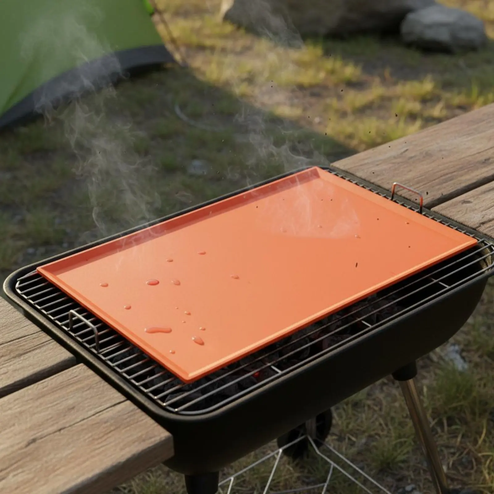 Silicone Grill Mat Heat Resistant Outdoor Grill Guard Pad Silicone Barbecue Liner Long-Lasting Griddle Top Cover Flexible