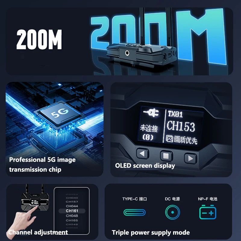 كاميرا PX ، متوافقة مع HDMI ، نقل التصوير اللاسلكي ، شاشة عرض حية ، جهاز إرسال وموسّع جهاز استقبال