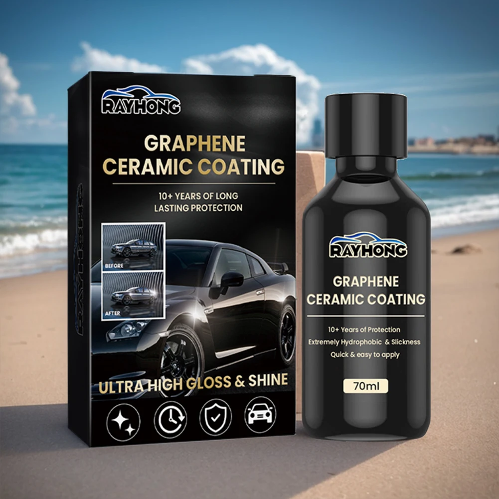 70ml Graphene Ceramic Coating Advanced Technology Hydrophobic Paint Protection UV Glow Car Detailing Ceramic Coating Waterproof