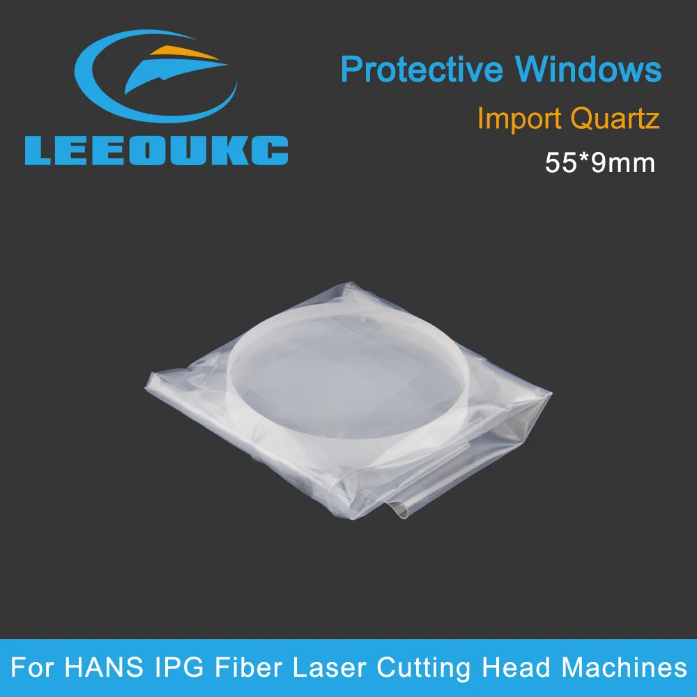 10pcs/lot High Quality Hans IPG Laser Lens Protective Windows 55 9 For HANS IPG Fiber Laser Cutting Head Machines