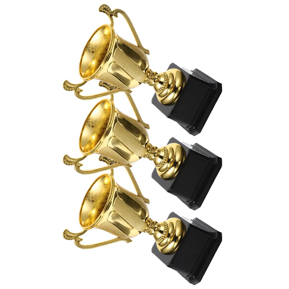 Trophy Award Set 3 Pieces Creative Prize Cups for Competition Ceremony Party Student Winner Decor