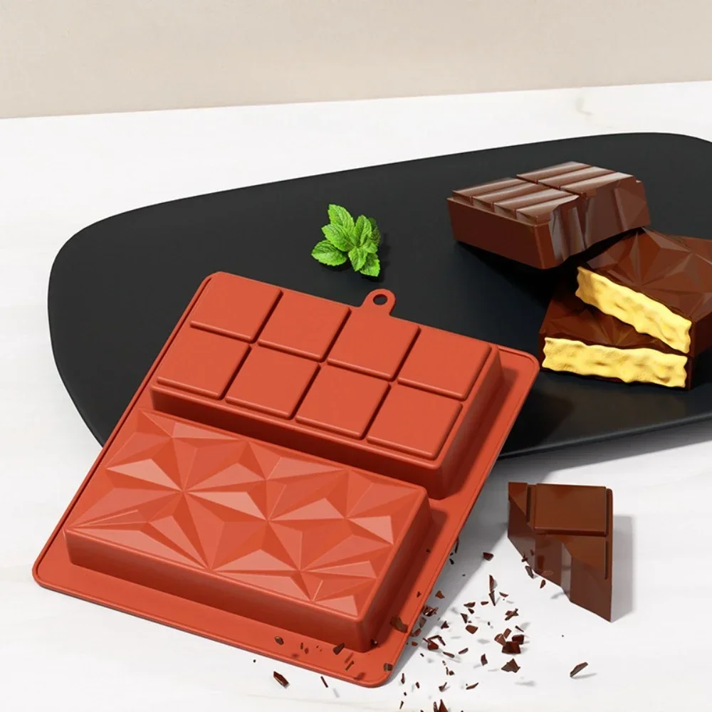 2025 Chocolate Bar Mold - Non-Stick Chocolate Molds, Food Grade Silicone Deep Choccy Dubai Chocolate Bar Pistachio