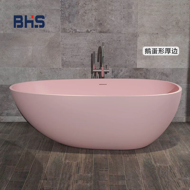 

Artificial stone bathtub Home freestanding integrated molding Internet celebrity bathtub Adult bathtub