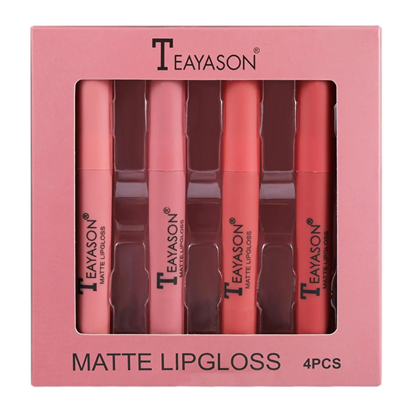 Set di rossetti velvet nude opachi, matite idratanti impermeabili per il trucco delle donne e l'aspetto di bellezza quotidiano