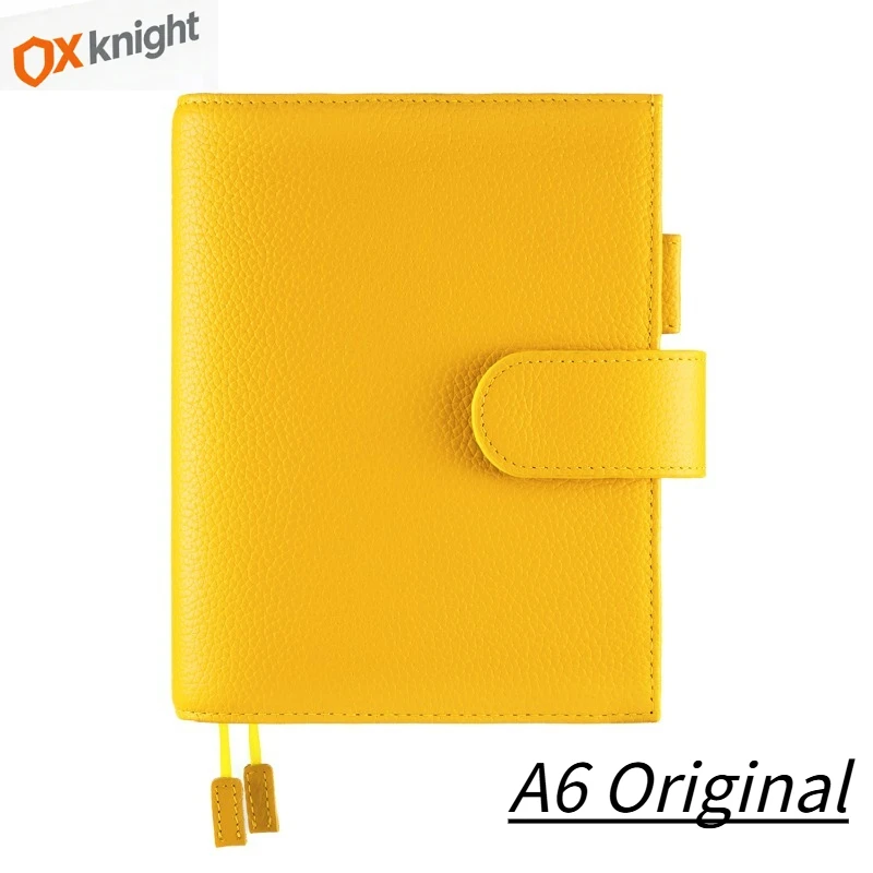 ox-knight-2026-new-original-leather-cover-for-a6-stalogy-notebook-litchi-grain-genuine-cowhide-planner-organizer-agenda-diary