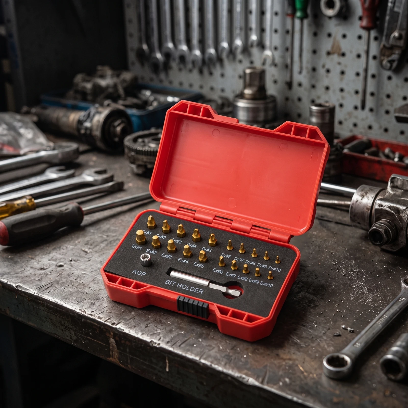 Screw Extractor Kit Oxidized Screw Extractor Tool Heavy Duty Long-Lasting for DIYers, Home Repair, Workshop