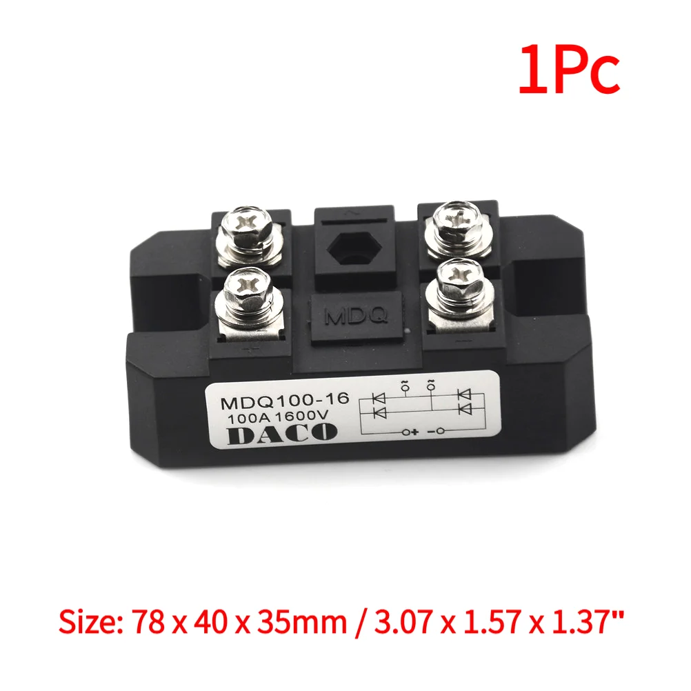 1Pc MDQ 100A  1600V Volt Single 1 Phase Diode Metal Case Bridge Rectifier TS.