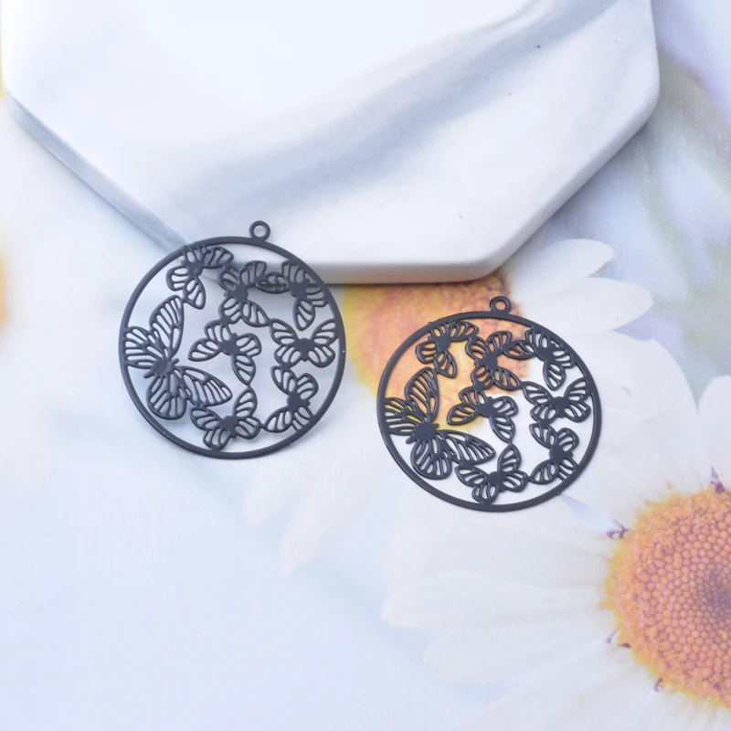 30 Stück AB3511 Messing Goldfarben Schmetterlingsanhänger Rhodiumbeschichtet Anhänger DIY Schmuckherstellung – Detail 5
