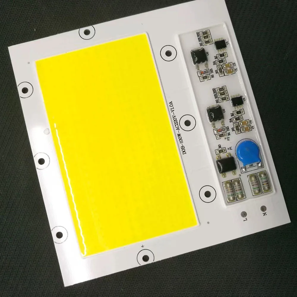 

100 Вт 220 В COB LED 3000-3500 К теплый белый входной белый источник света для встроенного светодиодного прожектора 100 Вт рабочая лампа