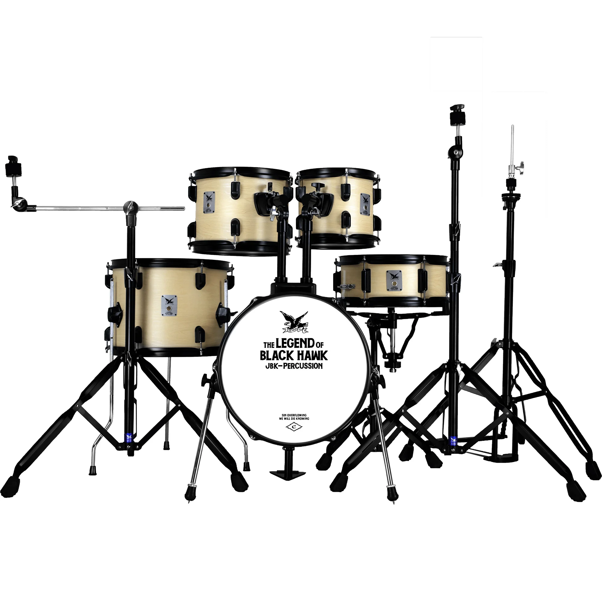 JBK Drums Professional Music Drum Set 14'' Bass Portable Drum Kit Percussion Musical Instruments Basswood Acoustic Drumset - Image 6