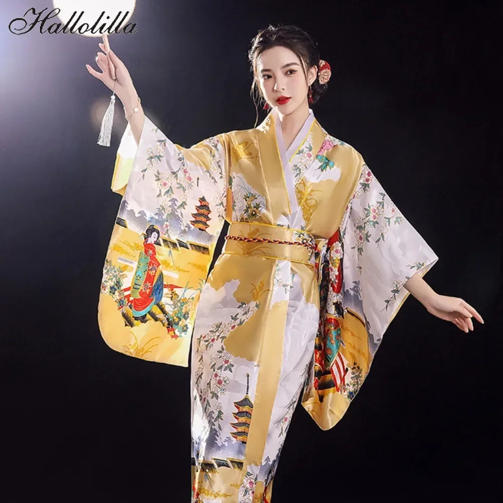 Fashion Photography Clothes Party Cosplay Yukata Women Clothing Traditional Ethnic Style Streetwear Stage Japanese Dress Kimono