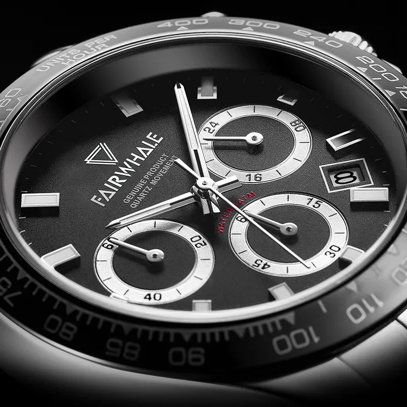 Fashion Men's Sport Quartz Watch | Luminous Chronograph 3-Eye Business Relogio Masculino | Waterproof Casual Wristwatch