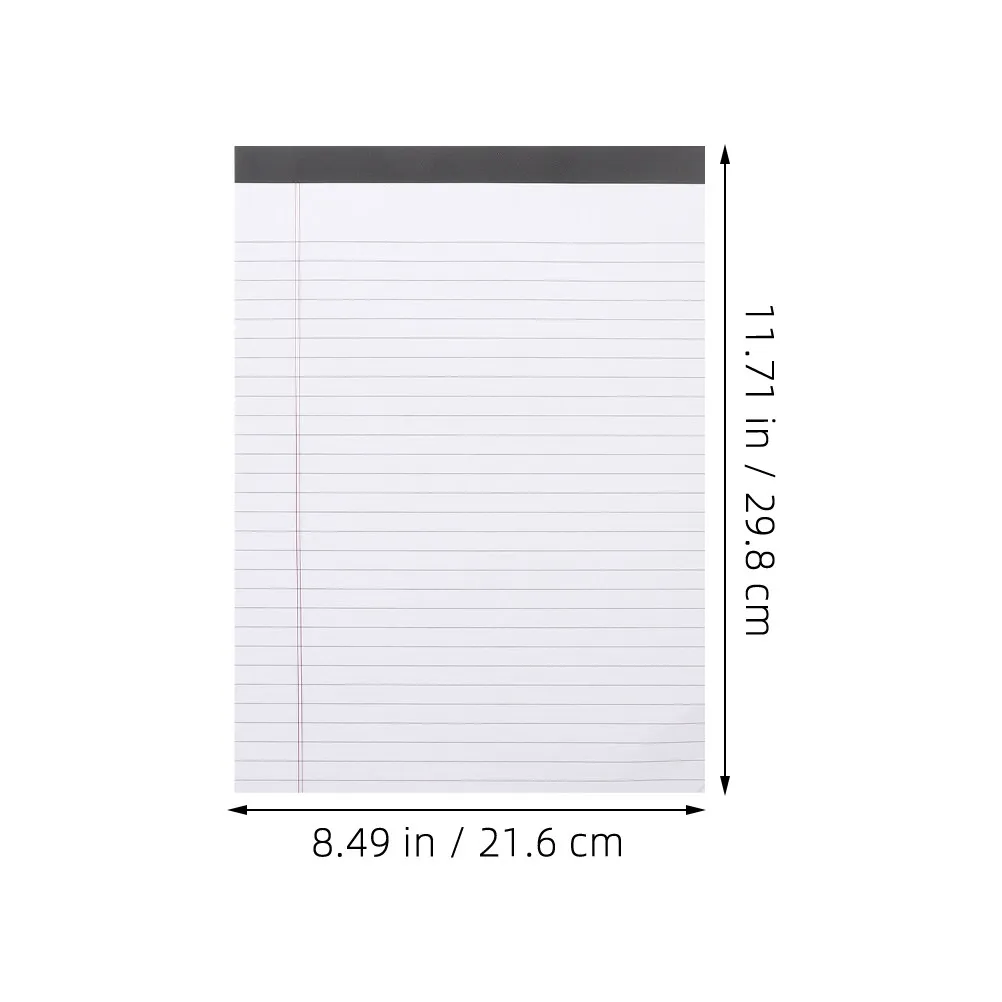 3Pcs A4 Tear Off Notepad Lined Memo Pad Thickened Ruled Paper Portable Work Legal Pad for Students Teachers Business Meeting