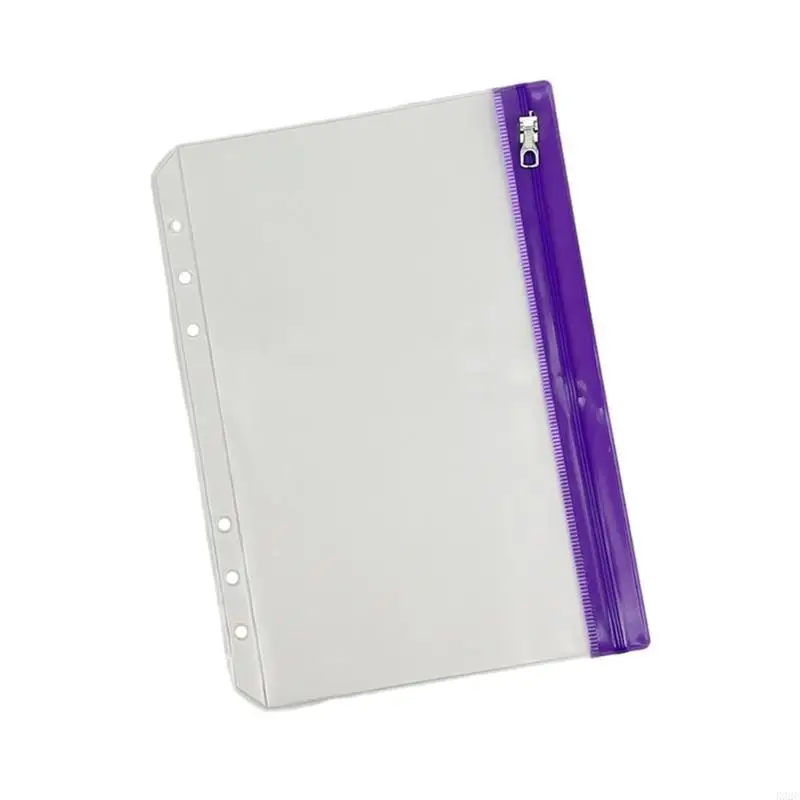 10x/Set Budget Binder Pockets Zipper Binder Insert Pages Document Folders K92C