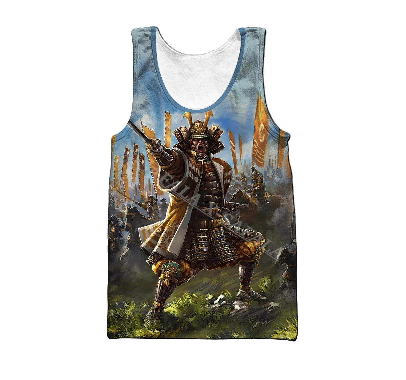 Samurai Shaman Warrior Japan 3D Printed Men Shirt Vest Harajuku Fashion Sleeveless T-shirt Summer Streetwear Tank Tops-3