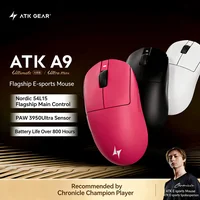 Ratón Inalámbrico ATK Dragonfly A9 Plus Air Ultimate, Tri-Modo, PAW3950Ultra, 0.181ms, Doble 8K, Ligero, Personalizado para Juegos de PC