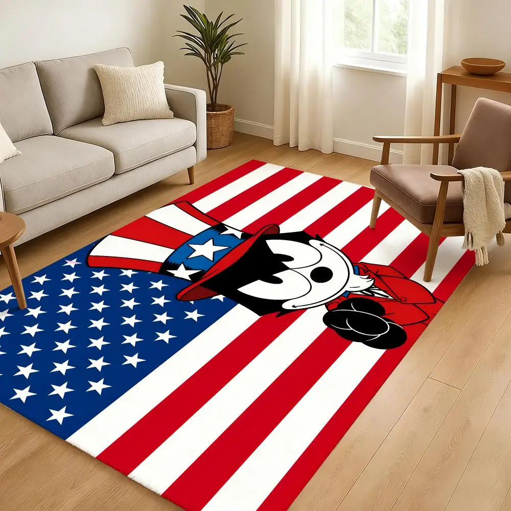 Cartoon F-Felix the C-Cat Cute Floor Mat Soft Thickened Absorbent Non-Slip Bedroom Living Room Door Mat Home Decor Flannel Rugs