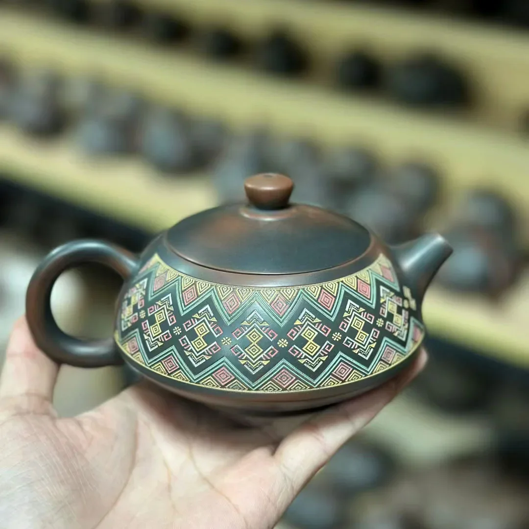 Guangxi Qinzhou Nixing Pottery Teapot Ethnic Style Characteristics Pure Handmade Household Tea Making Set