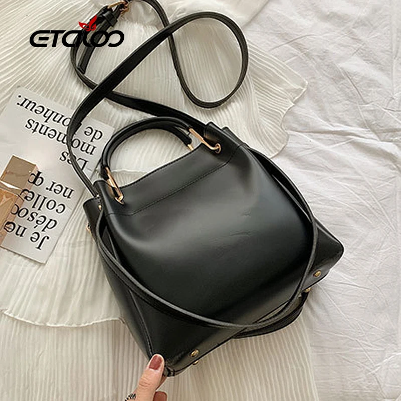 Women\'s Soft Leather Handbag High Quality Women Shoulder Bag Shopper Tote Bucket Bag Fashion Women\'s Handbags 2024 New