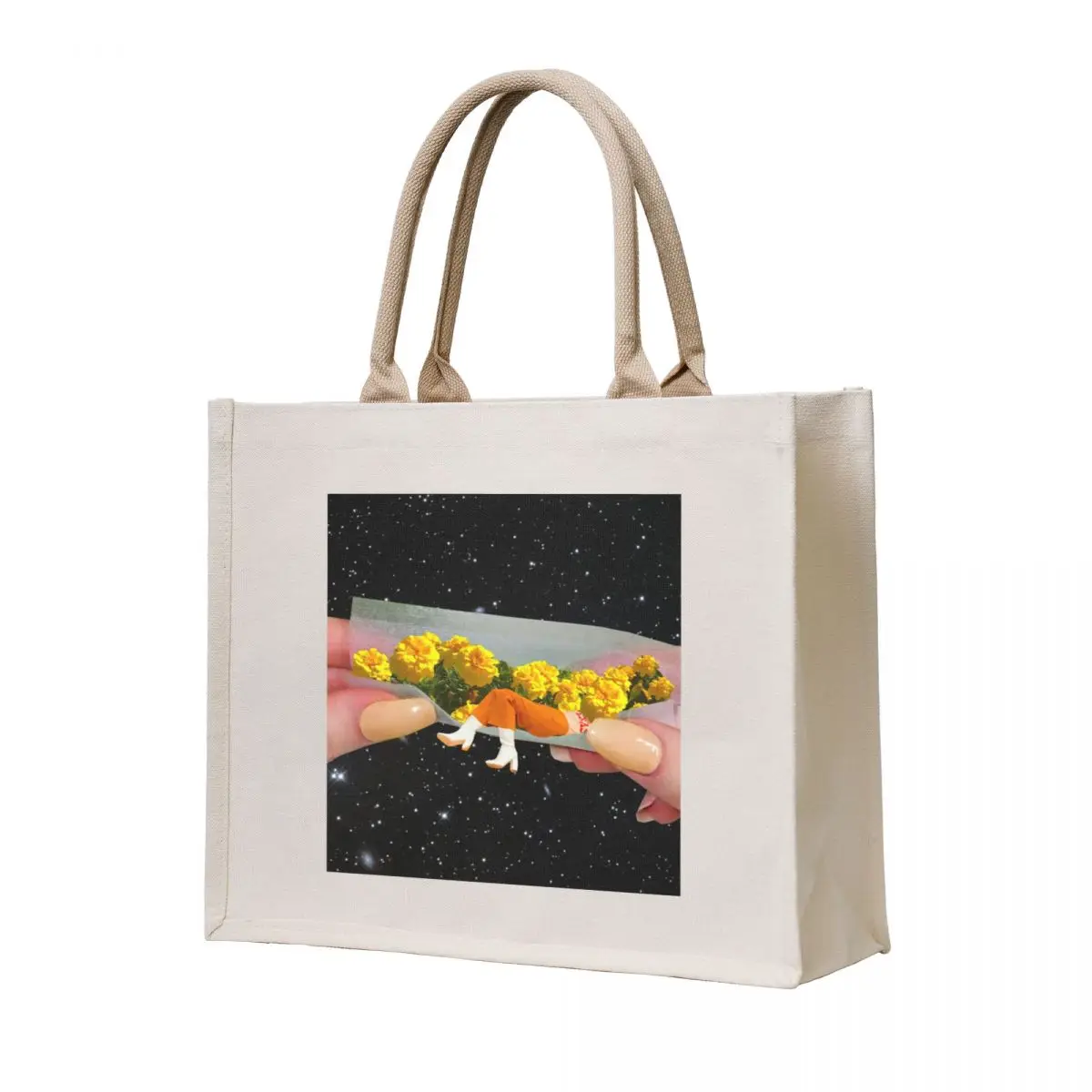 

Rolling with the Flowers Tote Bag shopping bags foldable Handbags women tote bag screen