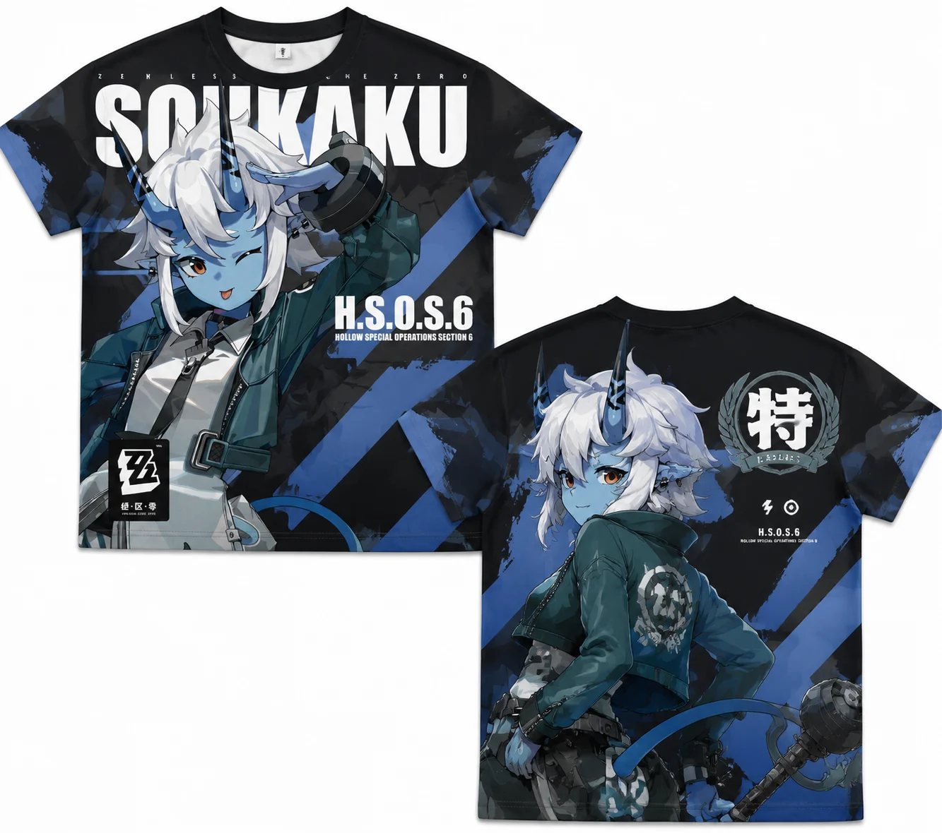 Zenless Zone Zero Soukaku 3D Printed T‑Shirt, Breathable Quick Dry Unisex Casual Tee