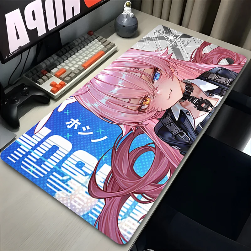 HD Mouse Pad Blue Archive Takanashi Hoshino Gaming MousePad pink Extended Mousepad Gamer Computer MausePad Anime Keyboard Pad