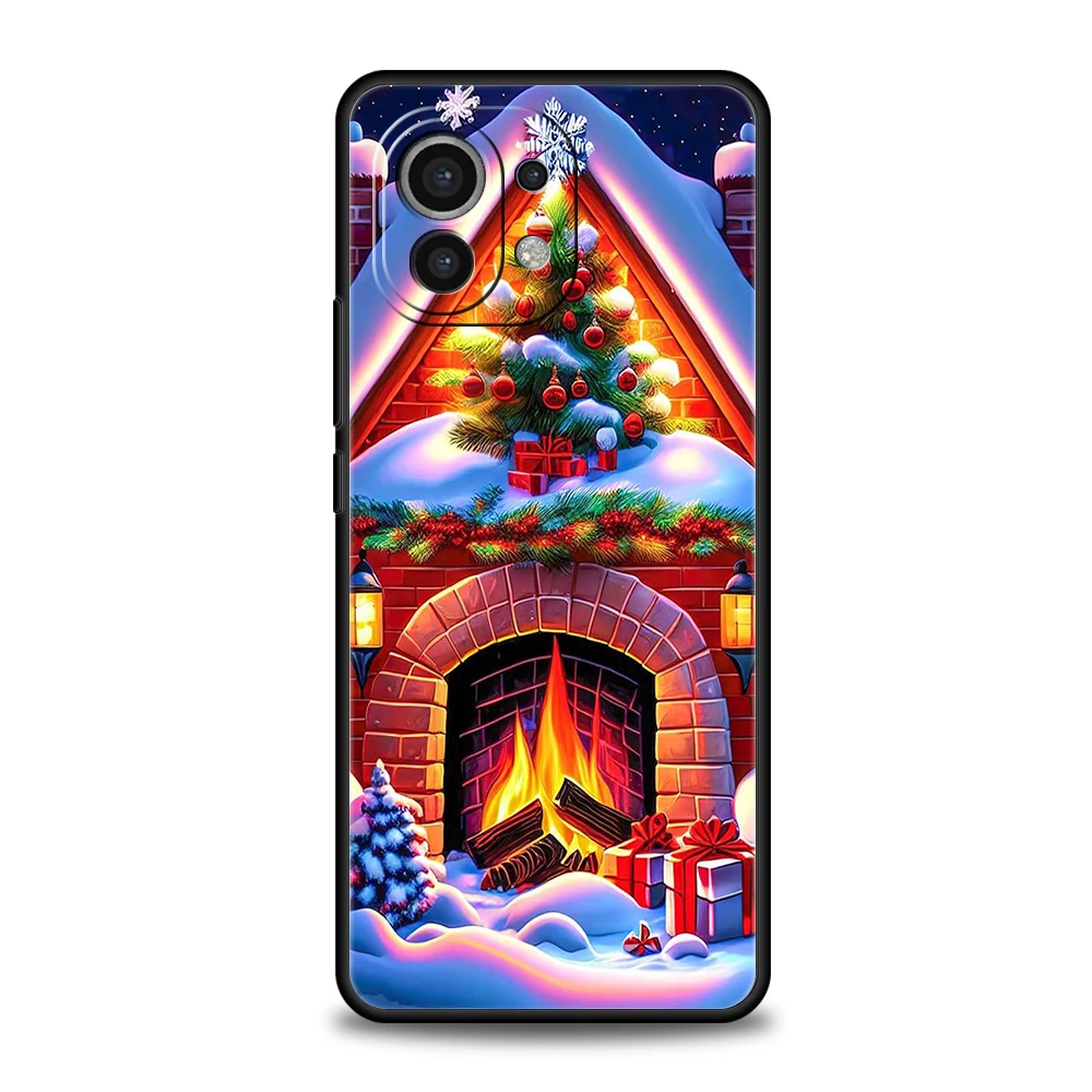 Snow Merry Christmas Phone Case Cover for Xiaomi Redmi Poco M4 M3 X3 X4 NFC Pro Mi 10 11 Ultra 10T 11T 12T 12 13 Pro Soft Shell