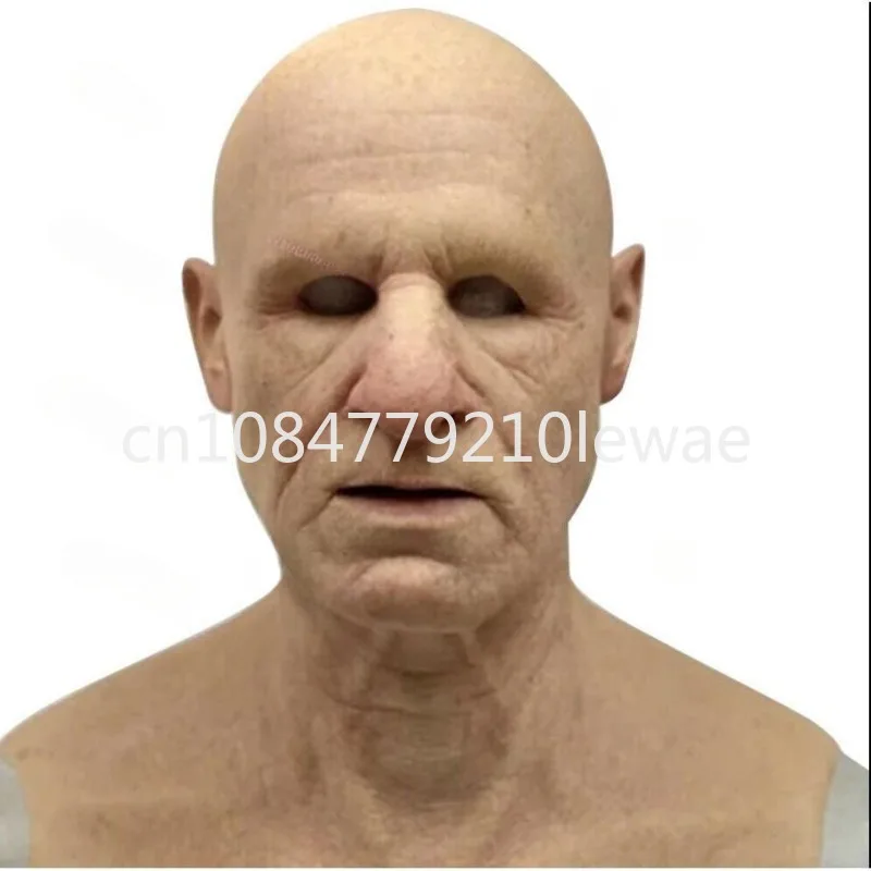 Halloween granny grandpa mask hood christmas cosplay show latex hood character mask