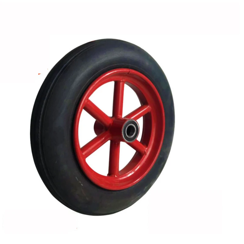 8/10/14/16 inch solid wheels 250/350-4/300-8/300-10 Pull cargo slot cart rubber tiresTrolley free of inflation wheel