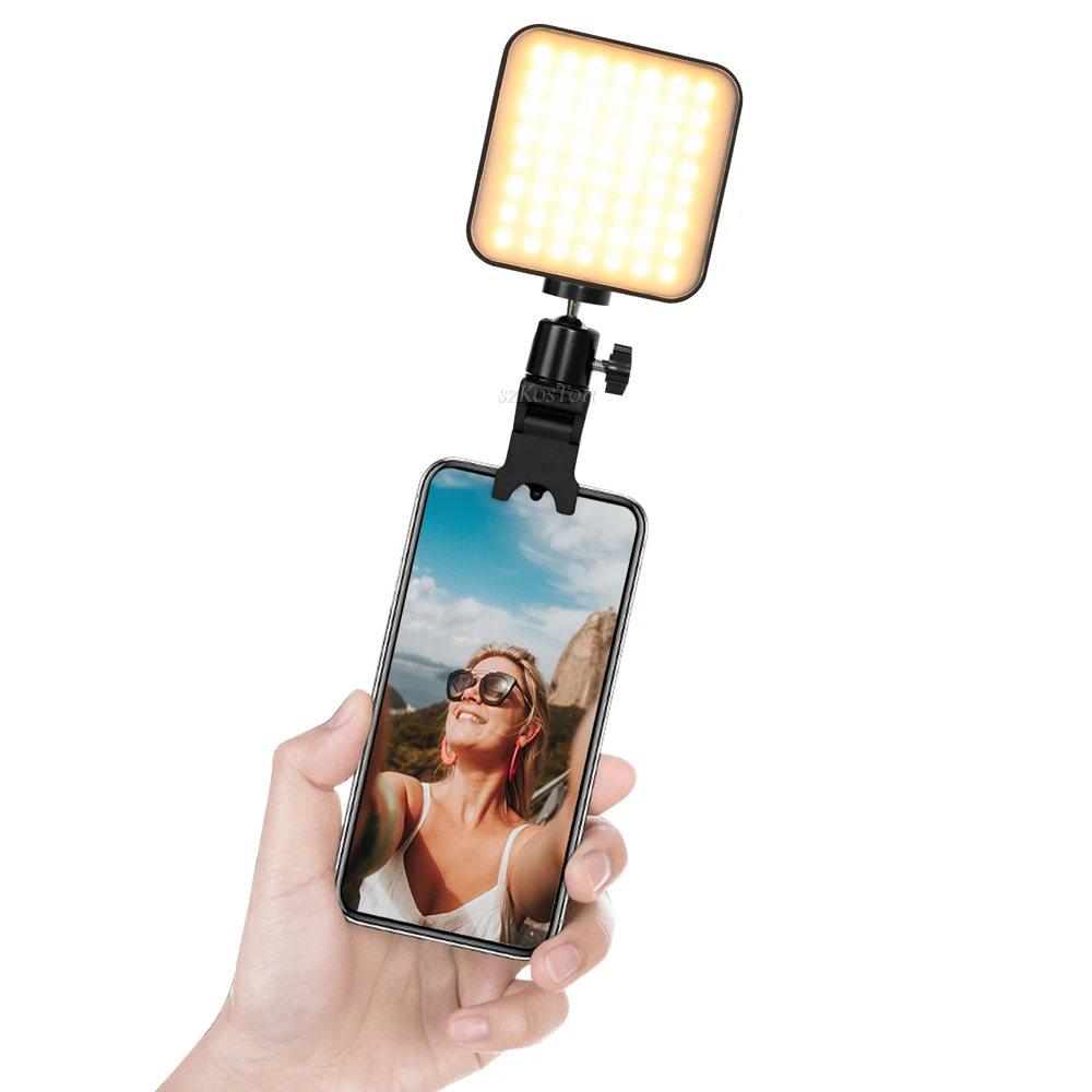 ランプクリップ付きLEDリングライト,ラップトップ,コンピューター,ビデオ会議,ウェブカメラ,チャット,ライブストリーミング,YouTube, 16cm