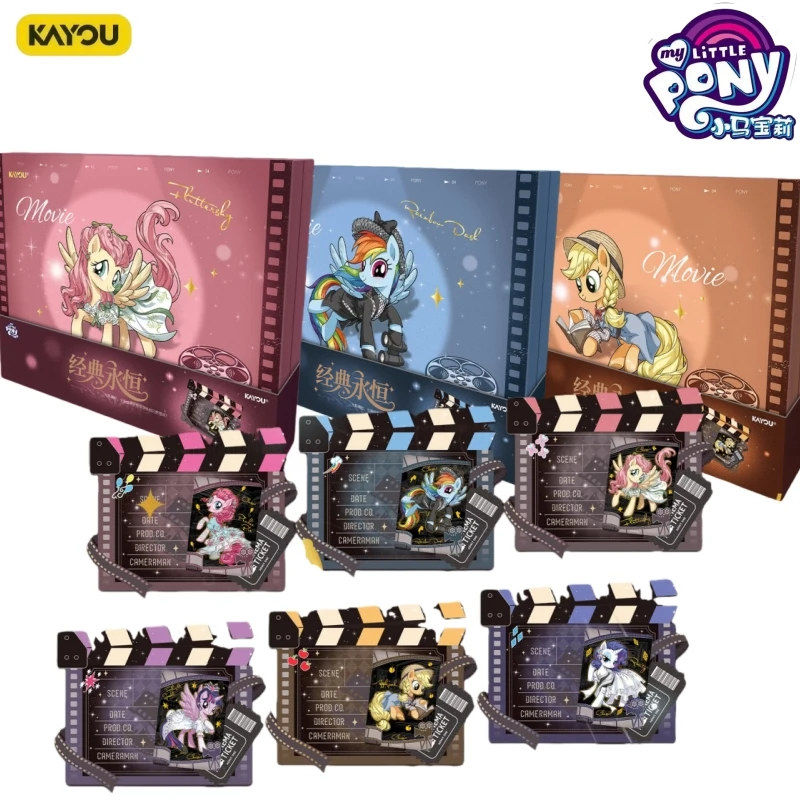 KAYOU Nuevo My Little Pony G4 Classic Timeless Bright Card Gift Box Series, Tarjetas Coleccionables, Mercancía de Anime, Regalos Navideños
