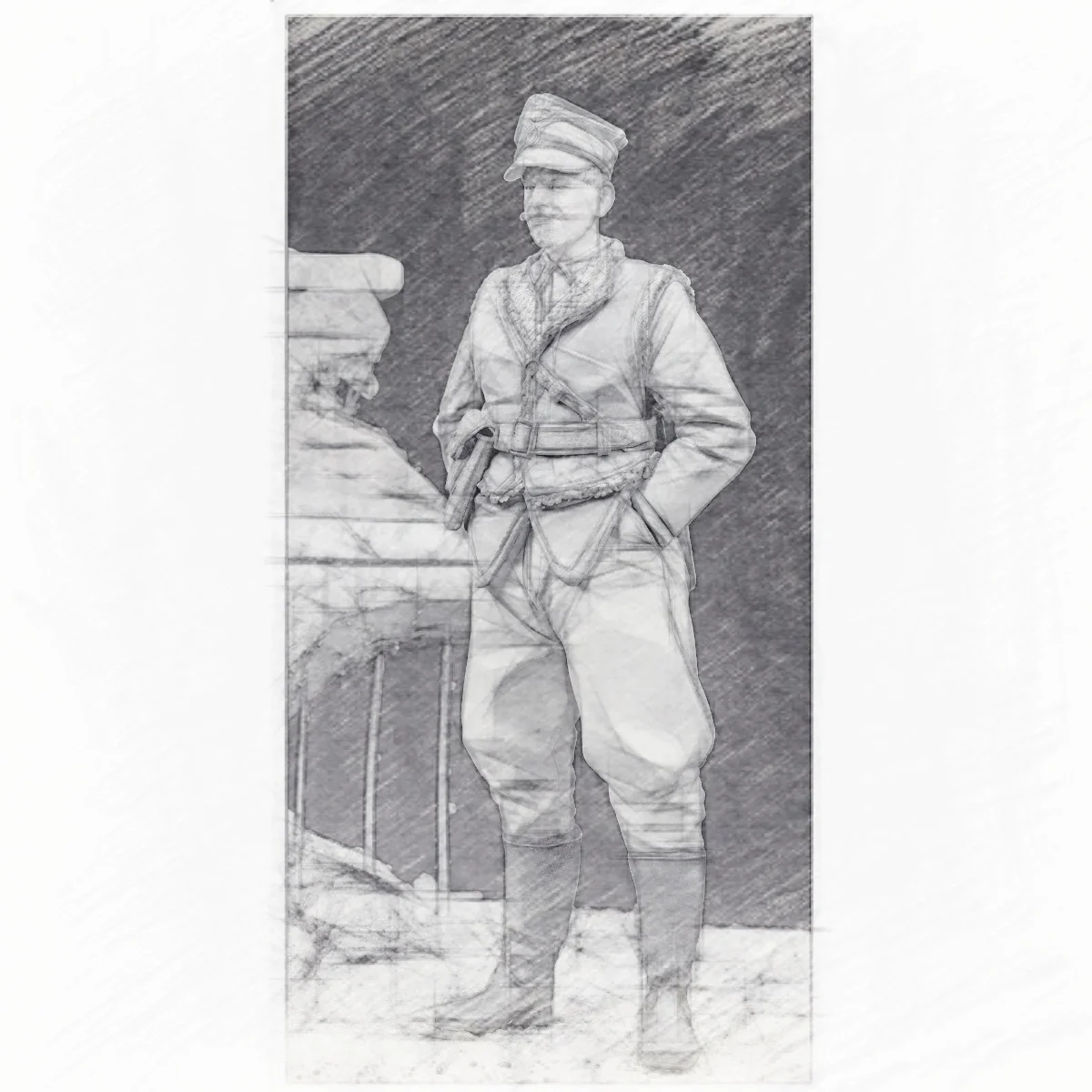 

1/35 scale resin unpainted model kit, military theme, Polish LWP officer unassembled and unpainted GK